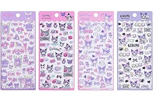 KRGNPLE ぷくぷく 3D 立体シール キャラクター 4 枚 可愛い 防水 PVC 覆い膜 精密印刷 手帳・スマホ・文房具デコ ギフト クリスマスプレゼント 耐摩耗 人気（A タイプ）