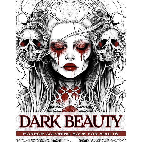 Amazon | Dark Beauty Horror Coloring Book for Adults: Terrifying