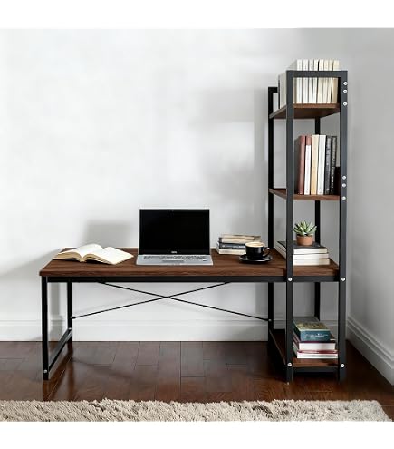 Amazon | ローデスク 幅120cm 収納棚付き 左右入れ替え対応 パソコン