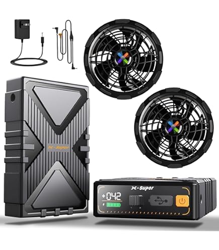 Amazon.co.jp: 【42V超高輸出&24000mAh大容量バッテリー】ファン