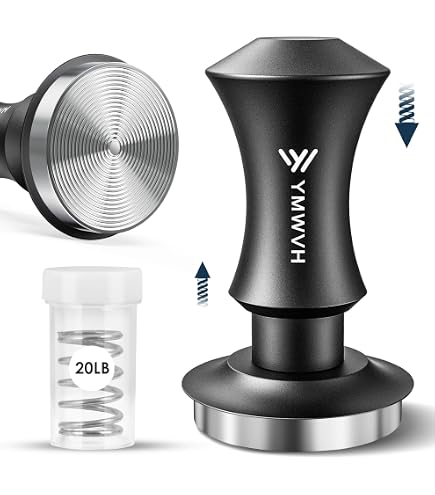 Espresso-Tamper 53 Mm - Kalibrierter Druck, Selbstnivellierend, Edelstahl-Flachboden