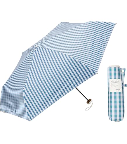 新品 ブルーレーベル 日傘 UVカット 折り畳み傘 クレストブリッジ タグ付 青 クレストブリッジチェック折り畳み傘（55W02325＿＿