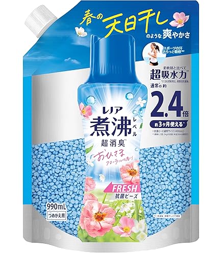 Amazon | レノア 煮沸レベル消臭 抗菌ビーズ リフレッシュフローラル