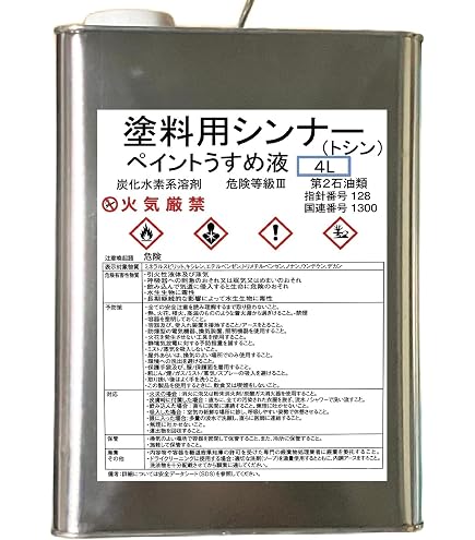 Amazon.co.jp: 塗料用 シンナー 2L ペイントうすめ液 トシン 業務用 新 