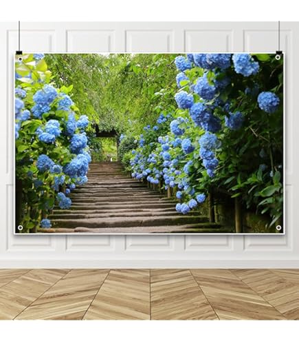 Amazon | Qinunipoto 藤の花背景布 3x2m 夏の花 紫の花背景 自然風景