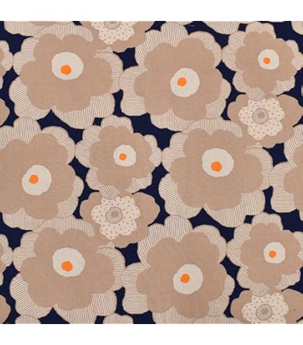 Amazon | YUWA 有輪 綿麻 生地 シャモニー 50cm単位販売 布 綿 麻 花柄