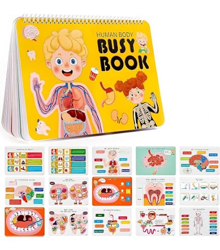 Boxiki Kids Ebook Anatomia Umana | Libro Interattivo Con Suoni E Quiz Per Bambini +3 Anni