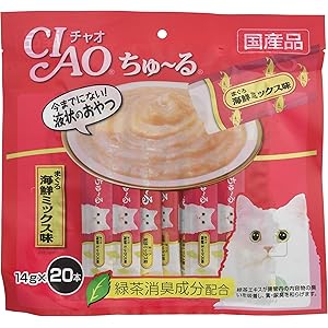 チャオ (CIAO) 猫用おやつ ちゅ~る まぐろ 海鮮ミックス味 14g×20本入