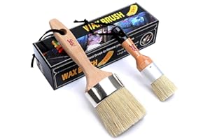 Chalk and Wax Paint Brush Furniture Set- Painting or Waxing - Milk Paint - Dark or Clear Soft Wax - Home Decor Cabinets Stenc