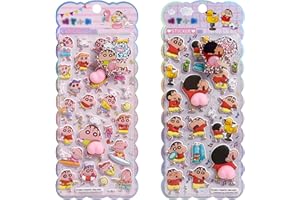 KRGNPLE 2026 年新モデル 実店舗品質 2 枚 ふわふわドロップシール 可愛い カートゥーンスタイル 3D 立体 泡棉 マルチデコ用 スマホケース・手帳・クリエイティブ DIY おもちゃ ギフト（セット 239）