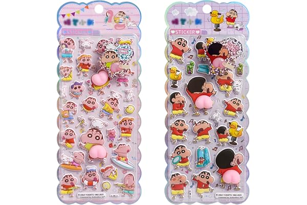 KRGNPLE 2026 年新モデル 実店舗品質 2 枚 ふわふわドロップシール 可愛い カートゥーンスタイル 3D 立体 泡棉 マルチデコ用 スマホケース・手帳・クリエイティブ DIY おもちゃ ギフト（セット 239）