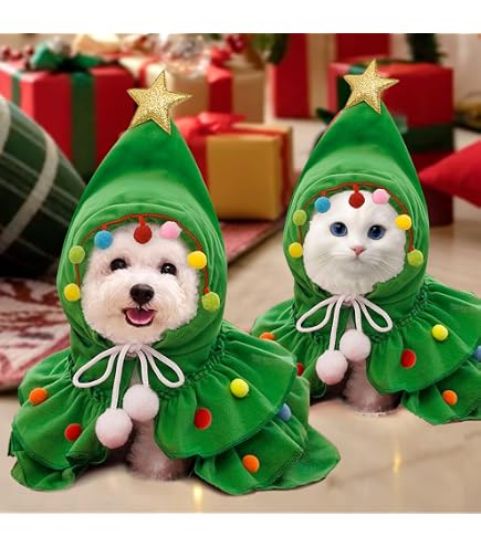 Amazon | 犬猫 クリスマス ケープ マント コスプレ Xmas
