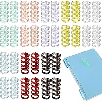 ⭐️大幅値下げ中⭐️全178枚【専用ファイル付】ラブandベリーカード＋おまけシール Amazon | ESJNNK バインダーリング 24個セット 4穴 8色入 穴径