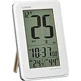 CITIZEN シチズン 目覚まし時計 電波時計 カレンダー 日めくり スマートコートS 白 128x82x23mm 8RZ139-003