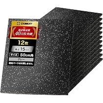 Amazon.co.jp: GYMMAT ゴムマット 50cm×50cm×15mm グレー 12枚セット