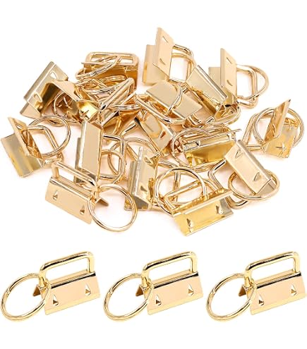 SPEEDWOX 30 Pcs Mixed Size Key Fob Hardware Set - 0.8"/1"/1.25" Antique Black Key Rings For DIY & Crafts