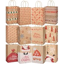 Amazon | LEMESO クリスマス 紙袋 12種 ラッピング 袋 手提げ袋 マチ