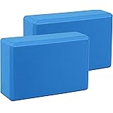 Exerz EXYB-002 Yoga Blocks 2PK High Density Comfortable Fitness Foam Bricks, Anti-Slip, Lightweight and Travel Friendly