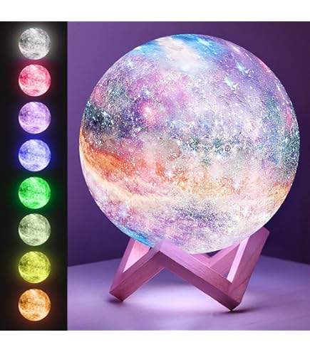 ワイヤレス3Dムーンライト 3Dプリンターで月を再現、ワイヤレスLED照明