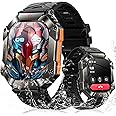 スマートウォッチ スポーツウォッチ　2023新登場 軍用規格 2インチ大画面　smart watch iphone対応＆アンドロイド対応 Bluetooth5.2通話機能付き IP68防水防塵耐衝撃 650mAh長持ちバッテリー 落下防止 アウトドア