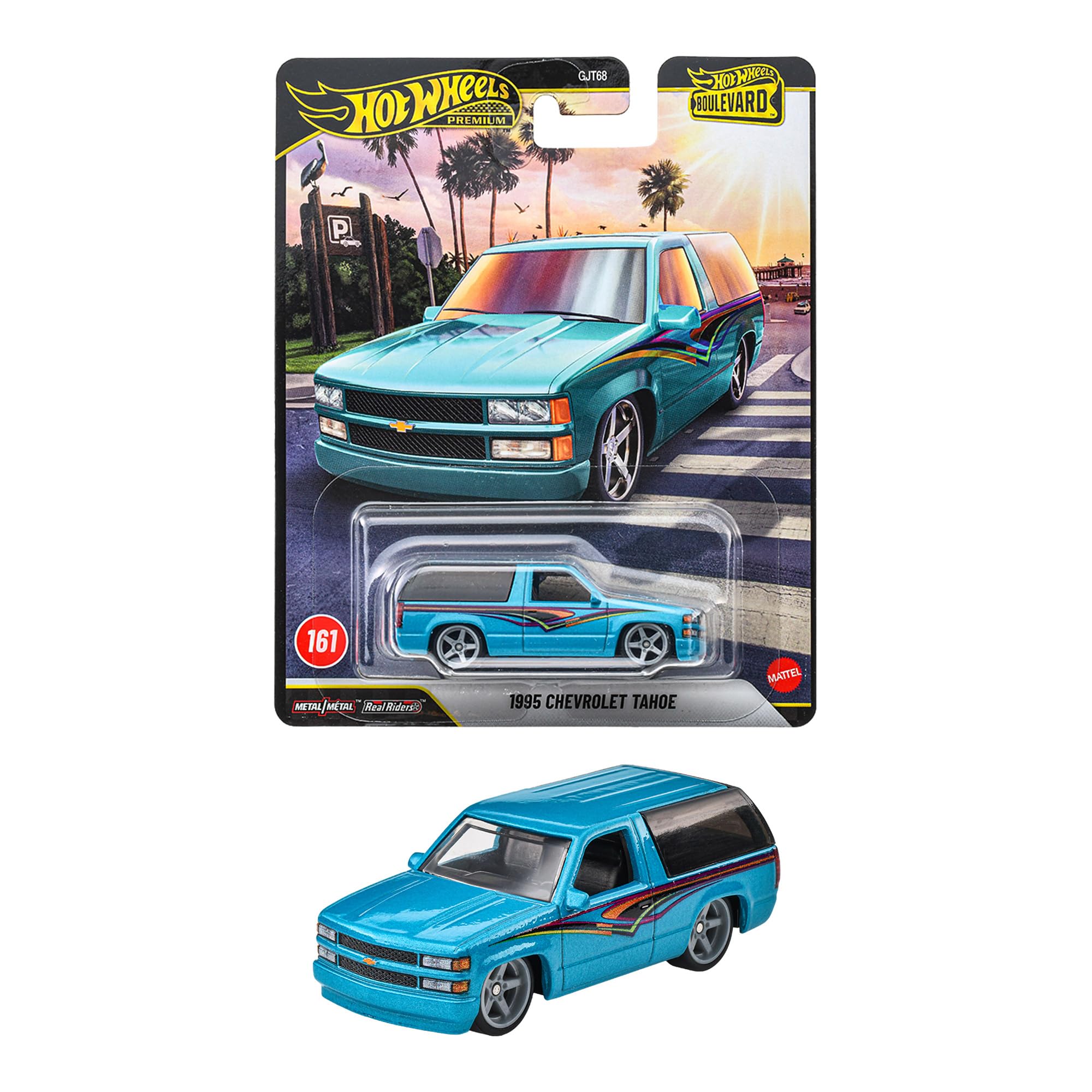 ホットウィール(Hot Wheels) ブールバード 1995 シボレー タホ ミニカー 1:64スケール 3歳から JHW23 | Boulevard・1995 Chevrolet Tahoe・Real Riders™タイヤ・Metal/Metal