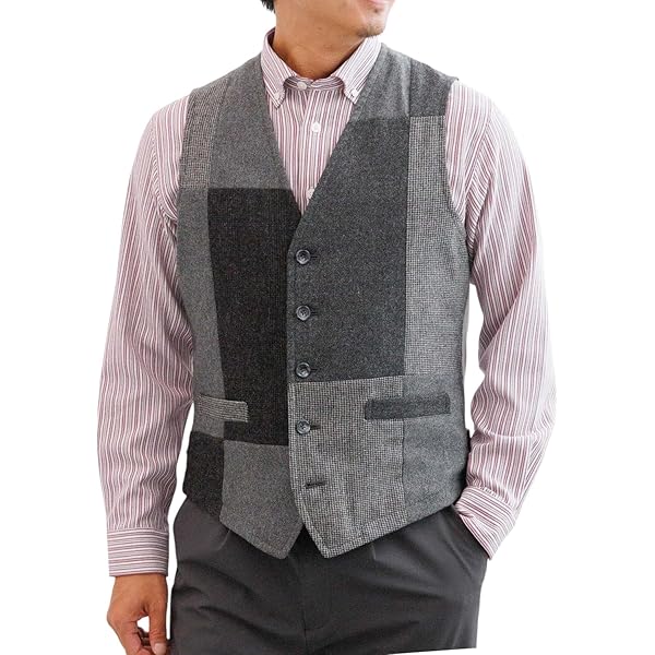 Amazon | CENTINELA センチネラ チマヨ ウール ラグ ベスト/BLACK