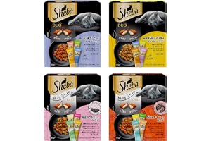 シーバ デュオ 成猫用 4種バラエティ しあわせ香るセレクション 200g×4箱 ドライフード 猫 おやつ 総合栄養食 キャットフード 小分け | 【EC限定】 Sheba Duo 200g(20g×10袋)×4箱 お試し 猫