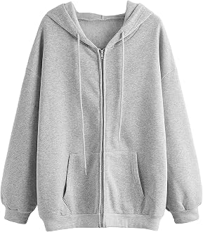 Shoulder Zip Up Hoodie Sweatshirt 