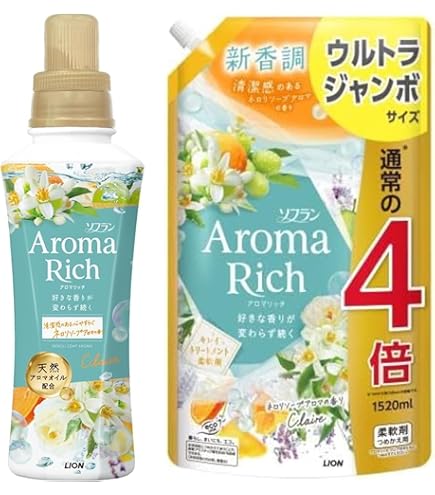 Amazon | セット売り ソフラン アロマリッチ サラ 柔軟剤 本体 480ml+