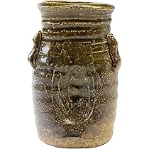 Amazon.co.jp: 陶里 『信楽焼』ビードロ耳付花入 WT227 : ホーム