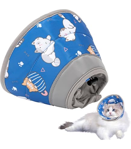Amazon | エリザベスカラー 猫 小型犬 ソフト軽量 手術後の舐めや掻き