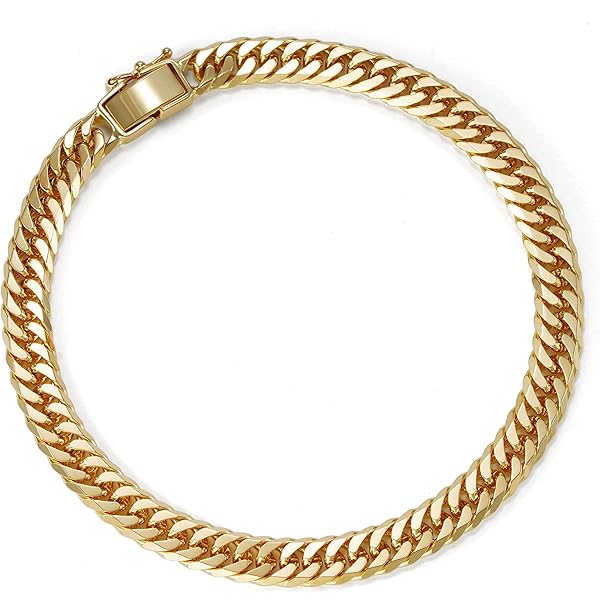Amazon.co.jp: Speranza K18 18K Gold Kihei Bracelet, 8 Sided