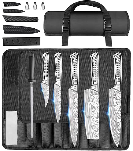 Amazon｜包丁 キッチンシェフナイフ4個セット、ダマスカス鋼ブッチャー