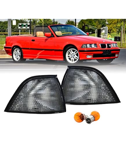 Maxcomotors Red/Smoke Tail Lights For 1992-1998 BMW E36 2-Door Coupe – Pair, Crystal Chrome Housing