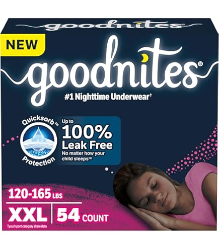 Goodnites Boys' Nighttime Underwear, Size XXL (120-165+ lbs), 24