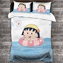 ちびまる子ちゃん　枕カバー、ボックスシーツ　2点セット　（キング） ちびまる子ちゃん 枕カバー、ボックスシーツ 2点セット （キング）