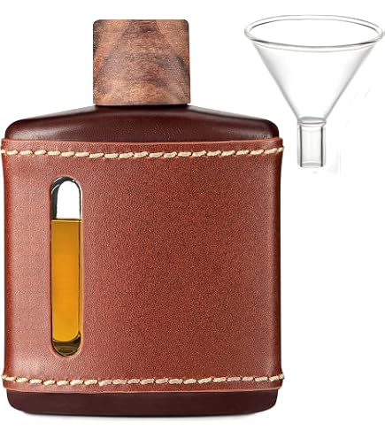 茶色のフラスコ型杯 Amazon.co.jp: ハンドメイド 本革 ヒップフラスコ 男性用 お酒用