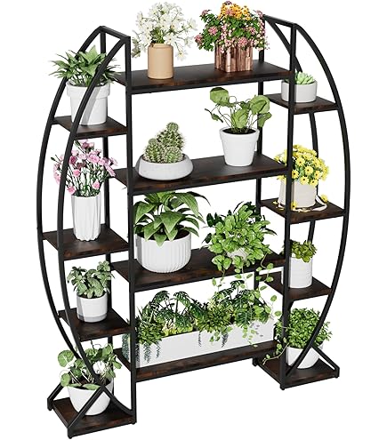 Amazon｜ZhaoXH シェルフ フラワーポット棚アイアンブラック