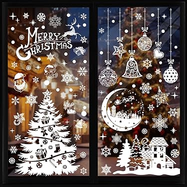 クリスマス 飾り 静電 ステッカー 窓 シール 装飾 おしゃれ 壁紙 9枚