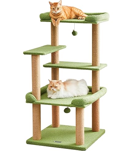 高級木製 猫キャットタワー 125cm 3段 爪とぎ ハンモック ボールおもちゃ 高級木製 猫キャットタワー 125cm 3段 爪とぎ ハンモック ボール