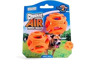 Chuckit! Air Fetch Ball Dog Toy, Medium (2.5 Inch Diameter), for dogs 20-60 lbs, Pack of 2