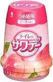 サワデー 【まとめ買い】 気分はじけるピーチの香り 消臭芳香剤 トイレ用 詰め替え用 140g×3個