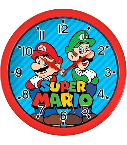 Amazon.co.jp: Accutime スーパーマリオブラザーズ アイコン壁掛け時計