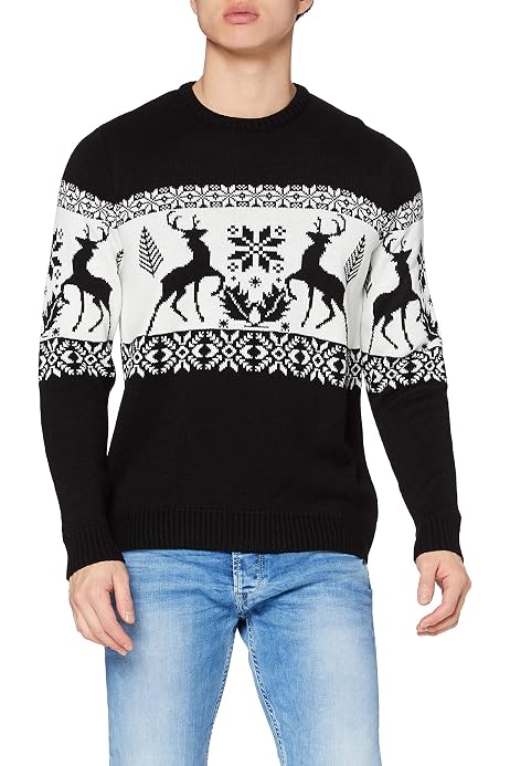 British Christmas Jumpers Men's Black 