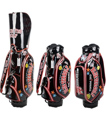ブルーティーゴルフ エナメル スタンド式 キャディバッグ 9型 キャディバッグ 楽天市場】ブルーティーゴルフ エナメルスタンドキャディバッグ
