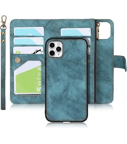 Custodia Portafoglio Tekcoo Per IPhone 11 Pro: Pelle PU Con 9 Slot Carte, Chiusura Magnetica E Cinturino Da Polso