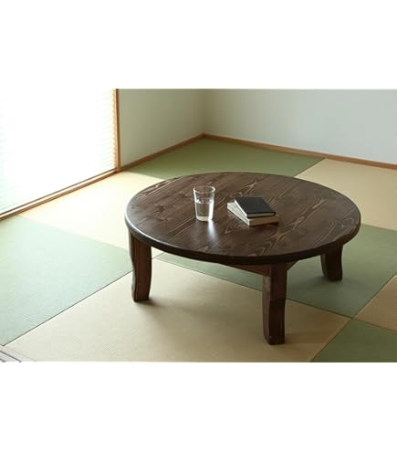 Amazon.co.jp: 古民家欅けやき丸ちゃぶちゃぶ台古道具丸テーブル