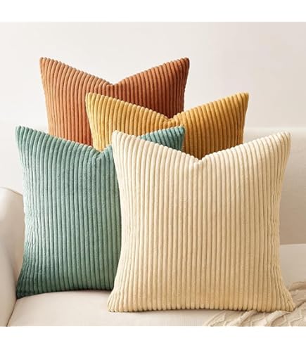 Amazon.co.jp: Topfinel クッションカバー 45×45cm 4枚セット