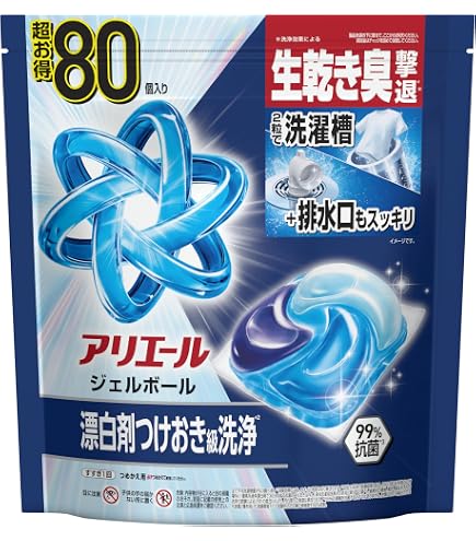 【新品未開封／大容量】アリエール ジェルボール 300個 部屋干し&スポーツ消臭 Amazon.co.jp: アリエール ジェルボール【大容量】80個 部屋干し