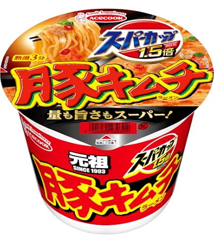Amazon.co.jp: エースコック スーパーカップ1．5倍 ブタキムラーメン